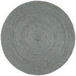 Vidaxl Handmade Rug Jute Round 180 Cm Olive Green