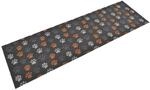 K&uuml;chenteppich Waschbar Pfoten 60x180 Cm Samt Vidaxl