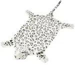 Pl&uuml;sch Leopardenfell Teppich 139 Cm Wei&szlig; Vidaxl
