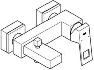 Grohe Eurocube Einhand-wannenbatterie, Aufputz, Ausladung 181mm,