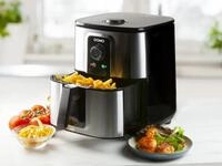 Domo - Xxl Hei&szlig;luftfritteuse Edelstahl, Mit Timer 5,5 Liter 1800watt