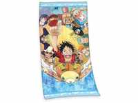 One Piece - Badetuch Monkey d. Ruffy und die Strohhutbande bunt, bedruckt, 100 %
