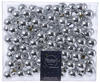 Mini-Weihnachtskugeln Silberfarben am Draht matt Ø 2,5 cm aus Glas - 12er Set