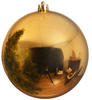 Bruchfeste Outdoor l Weihnachtskugel Goldfarben ø 14 cm aus Kunststoff