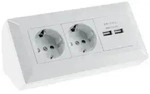 Steckdosenblock 23650, 2-fach, 2x Usb-a, 16a/250v, Wei&szlig; - Chilitec