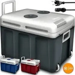 Tillvex K&uuml;hlbox Elektrisch 40l Grau Mit Rollen Mini-k&uuml;hlschrank 230 V Und 12 V