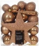 Kaemingk - Weihnachtskugeln Bruchfest, Langlebig, Ingwerbraun 33 Kugeln + Stern