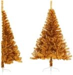 Vidaxl Artificial Half Christmas Tree With Stand Gold 150 Cm Pet