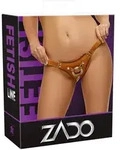 Zado - Leder-strap-on-harness Braun S/m