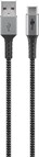 Goobay - Usb-c&trade; Auf Usb-a Textilkabel Mit Metallsteckern (spacegrau/silber), 2 M,