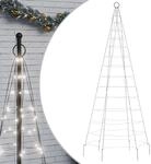 Led-weihnachtsbaum F&uuml;r Fahnenmast 200 Leds Kaltwei&szlig; 180 Cm Vidaxl