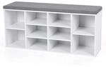 Wei&szlig;e Schuhbank Mit Sitzkissen - L104 Cm