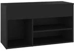 Schuhbank Schwarz 80x30x45 Cm Holzwerkstoff Vidaxl