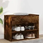 Schuhbank R&auml;uchereiche 60x30x45 Cm Holzwerkstoff Vidaxl