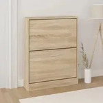 Schuhschrank Eichen-optik 59x17x81 Cm Holzwerkstoff - Vidaxl