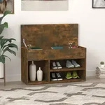 Schuhbank R&auml;uchereiche 80x30x45 Cm Holzwerkstoff Vidaxl