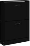 Schuhschrank Schwarz 59x17x81 Cm Holzwerkstoff - Vidaxl