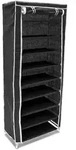 Relaxdays - Schuhschrank Faltbar, Hxbxt: 151 X 60 X 30cm, Textil, 36 Paar, 9 Ablagen,