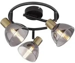 Spot - Jay - Schwarz - Glas Metall Rauchglas - &Oslash; 25cm - - Globo