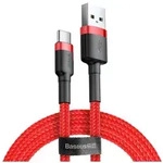Baseus Cafule Cable Strapazierf&auml;higes Nylonkabel Usb / Usb-c Qc3.0 2a 3m Rot