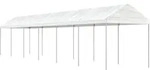 Pavillon Mit Dach Wei&szlig; 13,38x2,28x2,69 M Polyethylen - Vidaxl