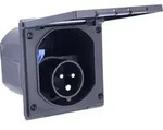 Cee Caravan-einspeisungsstecker 3polig Schwarz 230v 16a Ip44