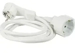 Verl&auml;ngerungskabel Flachstecker 2 M Wei&szlig; Ip20 H05vv-f 3g1,5