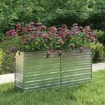 Garten-hochbeet 160x40x77 Cm Verzinkter Stahl Silber Vidaxl