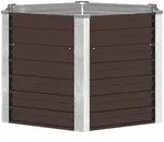 Vidaxl Garden Raised Bed Brown 129x129x77 Cm Galvanised Steel