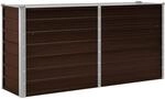 Garten-hochbeet Braun 160 X 40 X 77 Cm Verzinkter Stahl Vidaxl