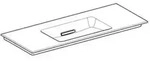Geberit One M&ouml;belwaschtisch Abgang Horizontal, 120x13x47,5cm,