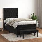 Boxspringbett Mit Matratze Schwarz 100x200 Cm Samt Vidaxl