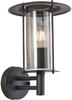 Lampe Detroit Außenwandleuchte stehend schwarz matt Metall/Glas schwarz 1x A60, E27,
