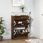 Schuhschrank R&auml;uchereiche 63x24x104 Cm Holzwerkstoff - Vidaxl