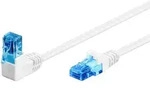 Goobay - Cat 6a Patchkabel 1x 90&deg; Gewinkelt, U/utp, Wei&szlig;, Kupferkaschierter