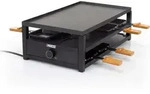 Princess - Raclette Tischgrill Black Steel 8 Pers. Pf&auml;nnchen Ablage , 44x25cm,