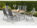 Siena Set 7tlg 6 Sessel Tisch 150(200)x90cm