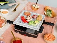 Raclette Partygrill Mit Steinplatte Eckig F&uuml;r 4 Personen - Steingrill 600watt