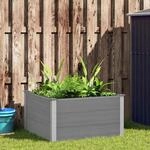 Garten-hochbeet Wpc 100 X 100 X 54 Cm Grau - Vidaxl