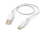 Hama Usb-ladekabel Usb 2.0 Usb-a Stecker, Usb-c&reg; Stecker 1.5 M Wei&szlig; Flexibel