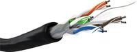 Goobay - Cat 6 Outdoor Netzwerkkabel, U/utp, Schwarz, Kupferkaschierter