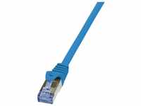 CAT6A s/ftp Patchkabel AWG26 pimf blau 5,00m (CQ3076S) - Logilink