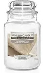 Yankee Candle Duftkerze Gro&szlig;es Glas White Linen & Lace 538 G, Wei&szlig;