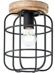Brilliant - Lampe, Gwen Deckenleuchte 1flg Antik Holz/schwarz Korund, Metall/holz, 1x