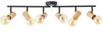 Kerry Spotrohr 6-flammig Schwarz/holz &ndash; Schwenkbare Led Deckenleuchte Mit Dimmbaren