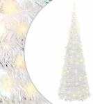 Vidaxl Artificial Christmas Tree Pop-up 50 Leds White 120 Cm