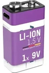Li-ion 9v-block-akku, Typ 400 (min. 340mah) - Ansmann