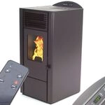 Apex - Pelletofen 9,5kw Pelletkamin Pelletheizung Kaminofen A+ Holzofen Glast&uuml;r
