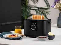 Princess - Edelstahl Toaster Moments Schwarz Matt - Aufw&auml;rm-& Auftaufunktion,...