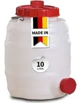 Graf - Fass 10 L Pe Wei&szlig; 1 Trageb&uuml;gel Einf&uuml;ll&ouml;ffnung-&oslash; 120 Mm